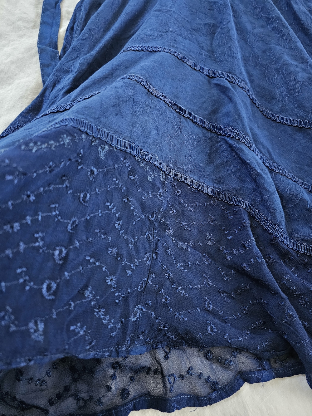 Advance Apparels Navy Blue Asymmetrical Lace-Up Dress - Picture 7 of 9